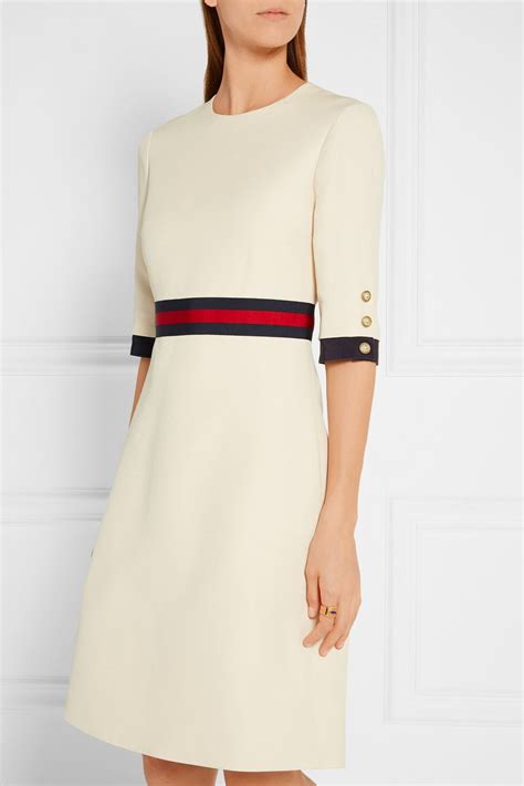 gucci wool silk web dress|net a porter gucci dresses.